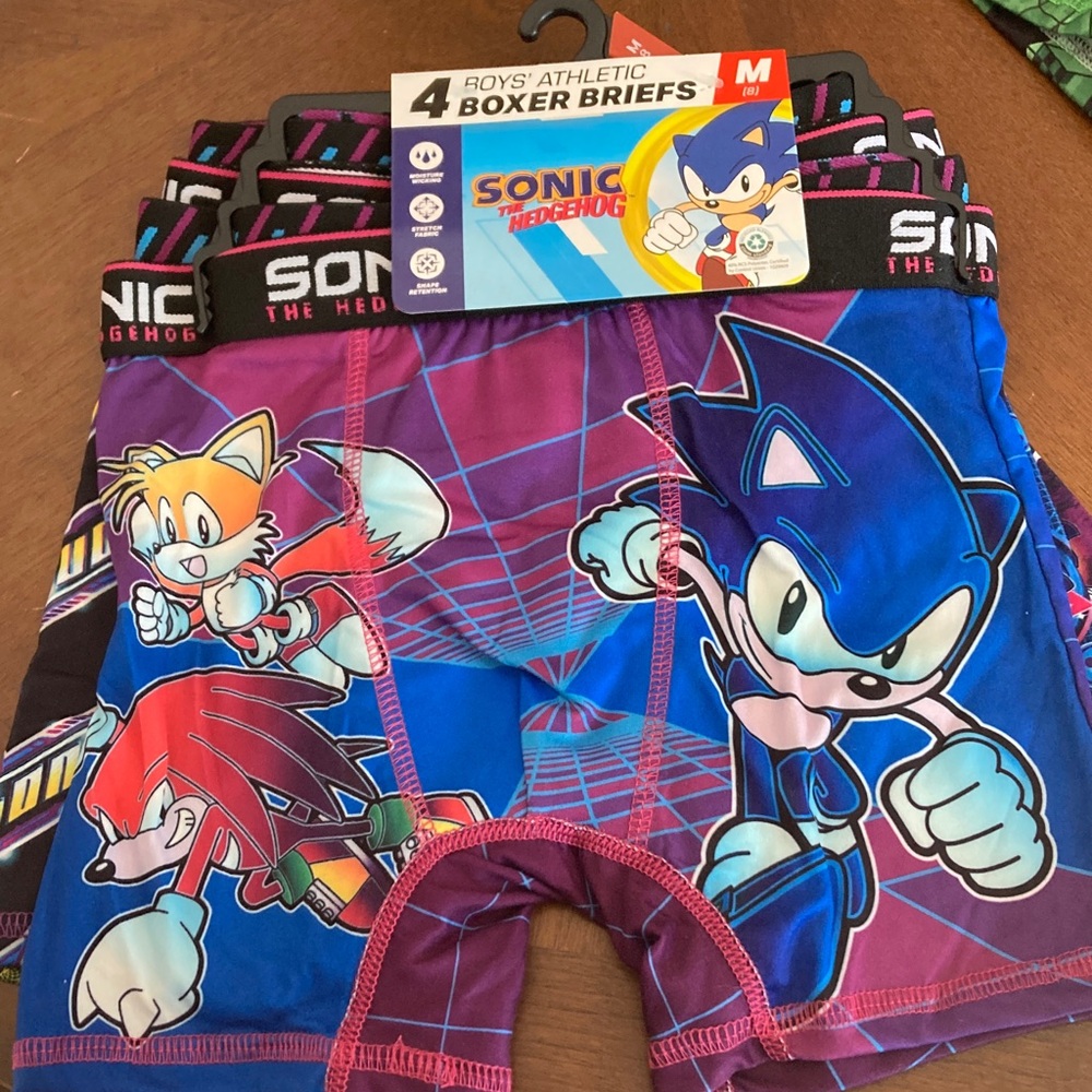 Sonic the Hedgehog Boys' Boxer Briefs - Blue and Purple